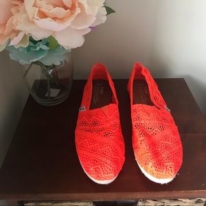 Orange Lace Toms